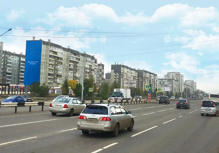 Брандмауэр в Красноярске, 9 мая, 54 (сторона Б)