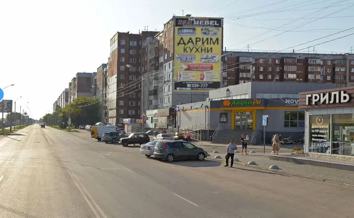 Брандмауэр в Барнауле, Энтузиастов, 34 (сторона А)