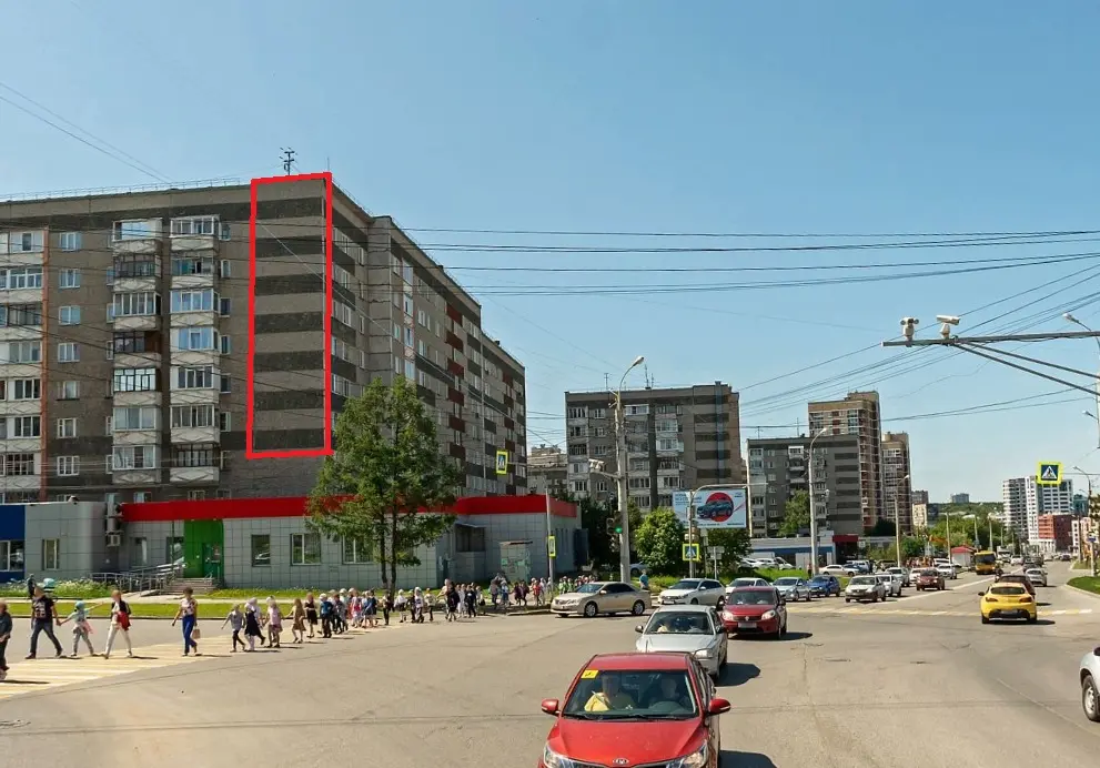 Брандмауэр в Ижевске, Пушкинская, 373, (сторона Б)